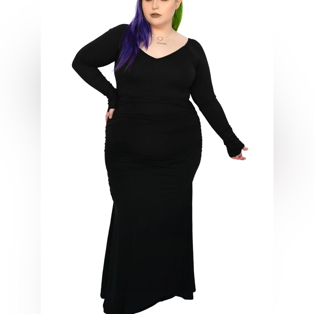 Foxblood morticia dress